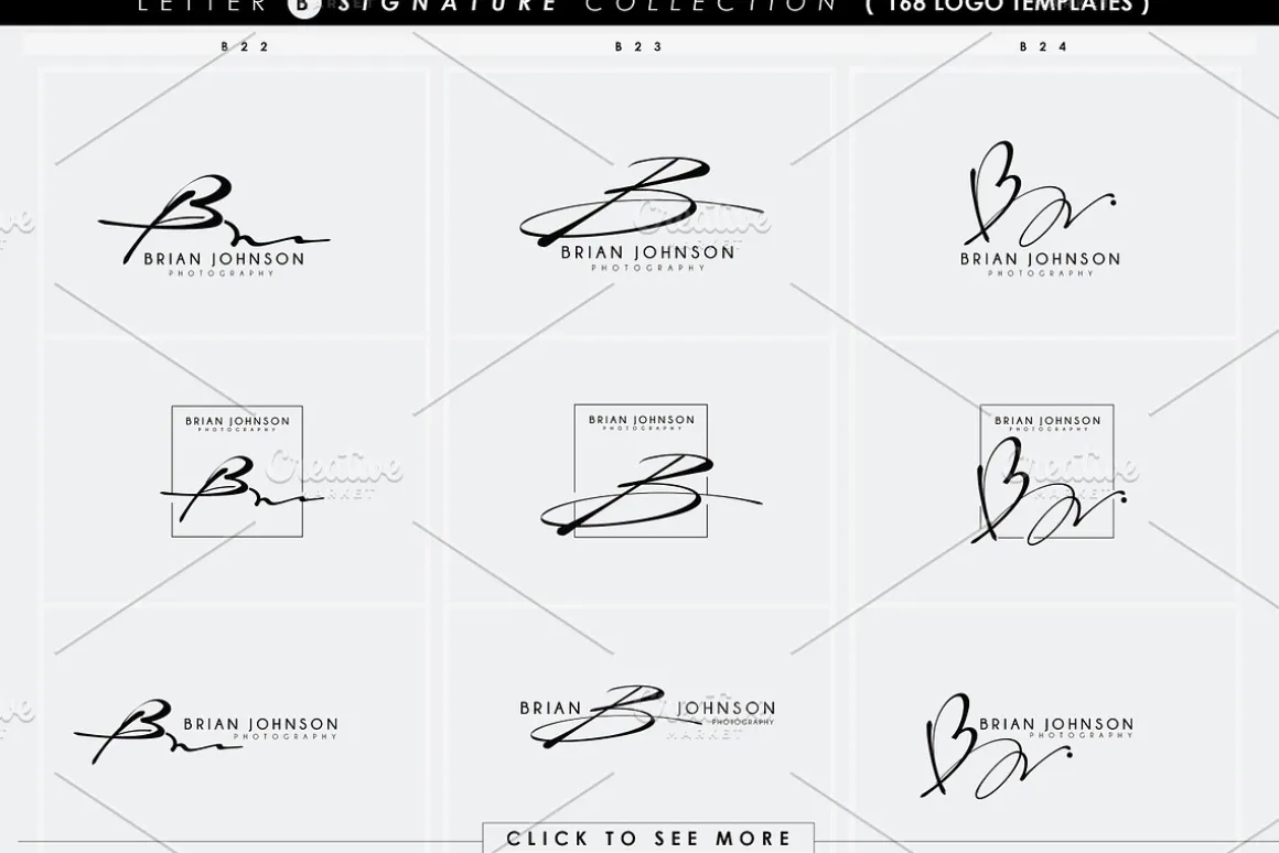 168 LETTER B SIGNATURE monogram logo
