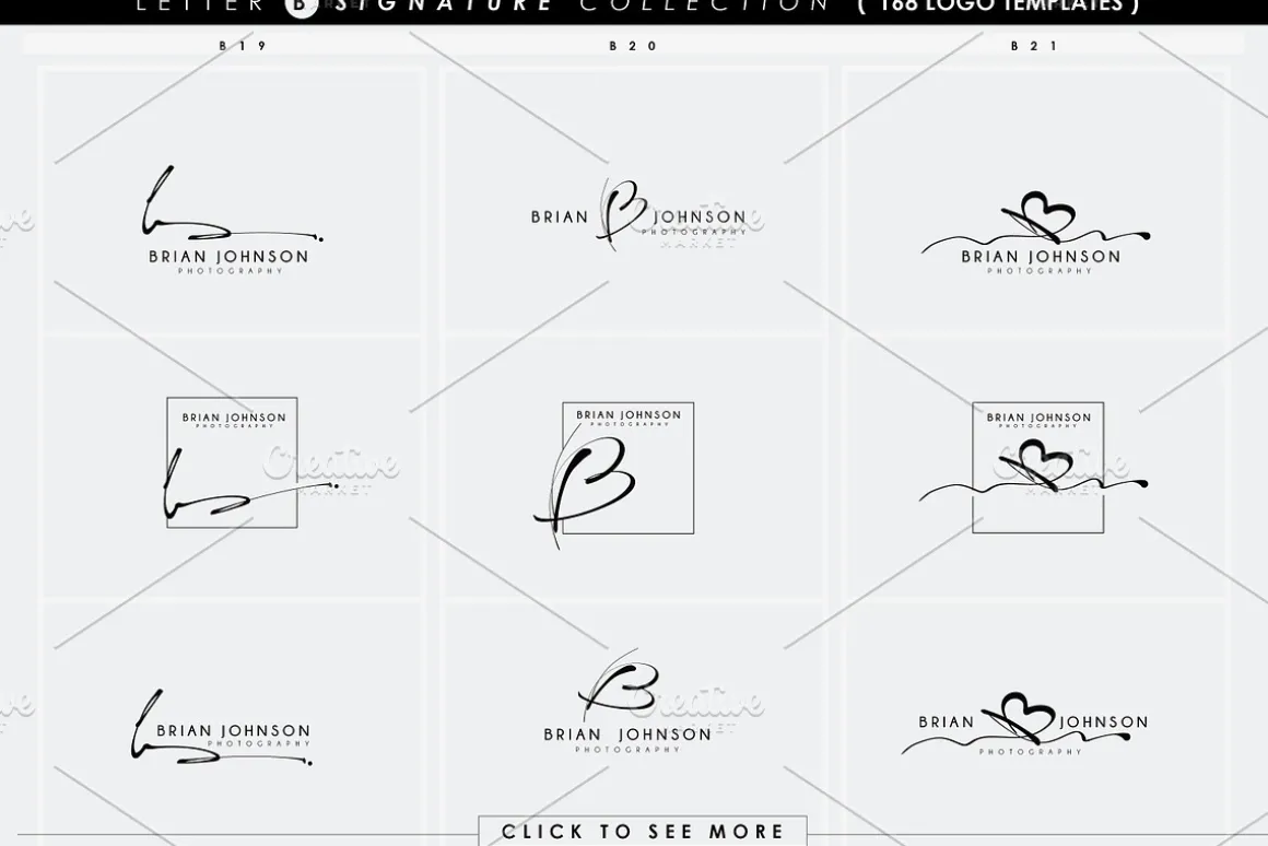 168 LETTER B SIGNATURE monogram logo