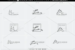 168 LETTER B SIGNATURE monogram logo