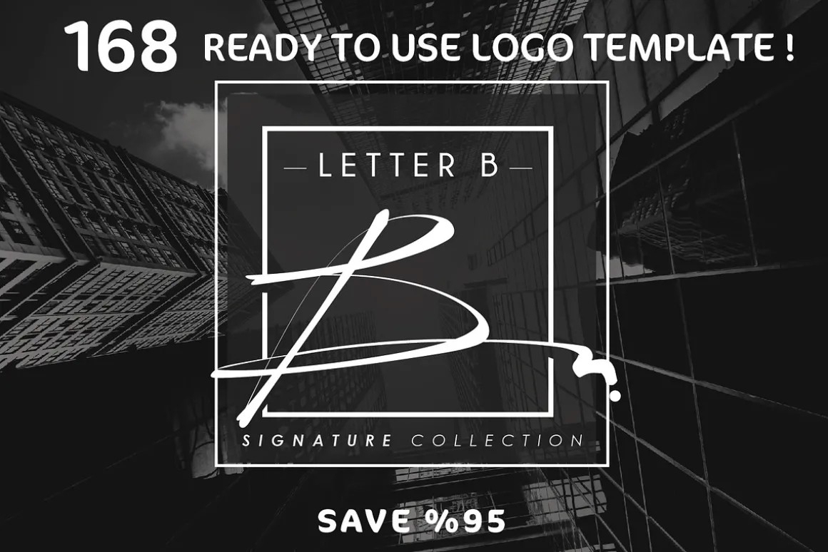 168 LETTER B SIGNATURE monogram logo