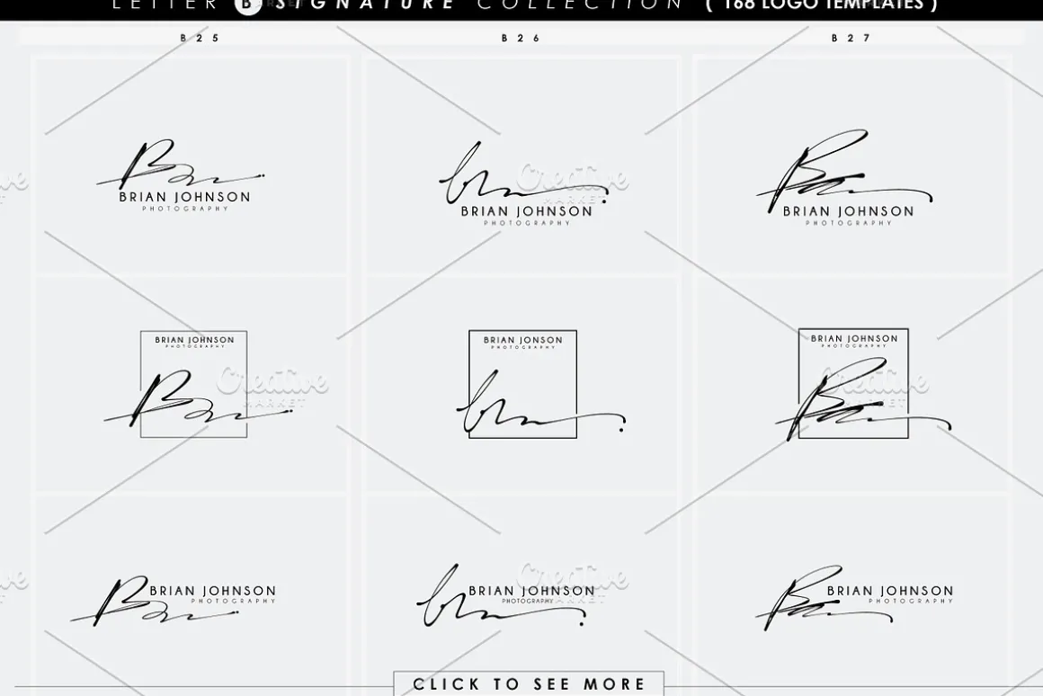 168 LETTER B SIGNATURE monogram logo