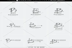 168 LETTER B SIGNATURE monogram logo