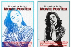 Letter Movie Poster Photoshop Action