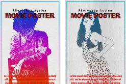 Letter Movie Poster Photoshop Action