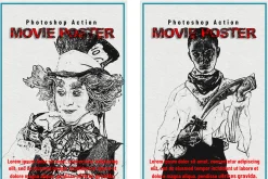Letter Movie Poster Photoshop Action