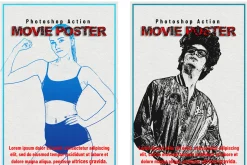 Letter Movie Poster Photoshop Action
