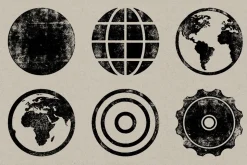 30 Letterpress Vector Symbols