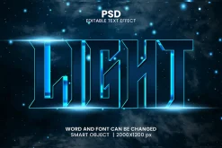 Light Modern 3d Text Effect Style