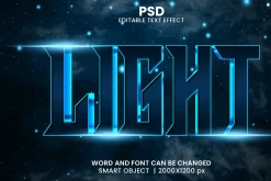 Light Modern 3d Text Effect Style