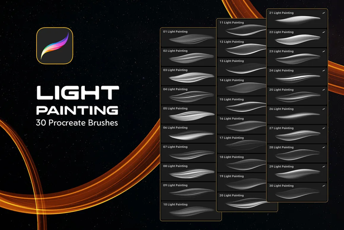 Light Painting Procreate Brushes