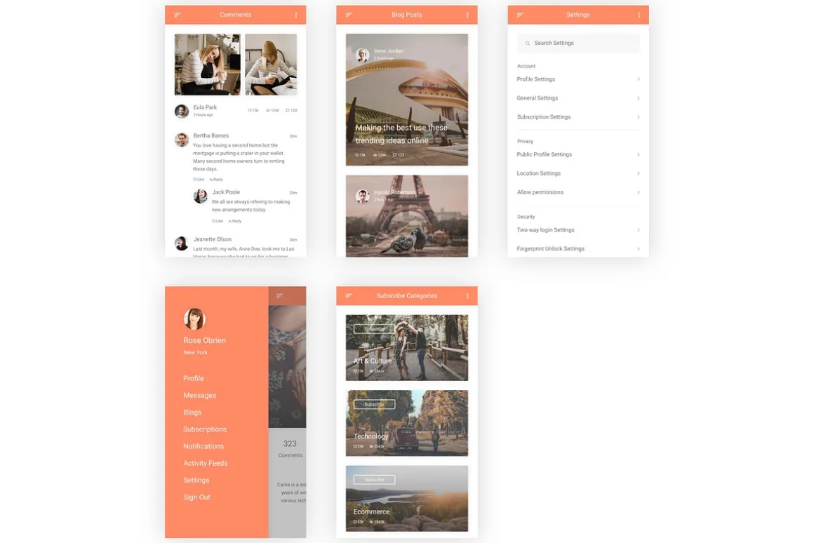 Likh - Blogging Platform UI Kit