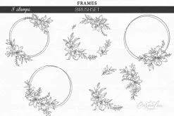 Lily Line Art Procreate Stamps