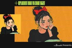 Linear Halftone Photo Effect