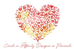 Line Art Hearts Procreate/Affinity