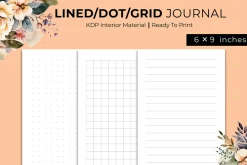 Lined,Dot,Grid journal Kdp Interior