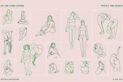 Line illustrations - Female Power