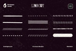 Linocut Illustrator Brushes