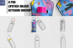 Lipstick Holder Keychain Mockup