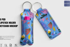 Lipstick Holder Keychain Mockup