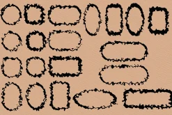 20 Liquefied Frame Photoshop Shapes