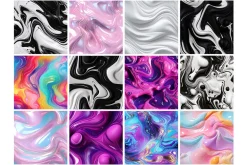 Liquid Flow Seamless Pattern