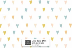 Little Pastel Hearts Vector Pattern