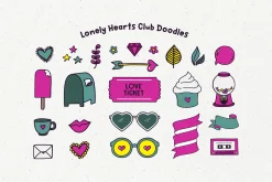 Lonely Hearts Club Type + Doodles