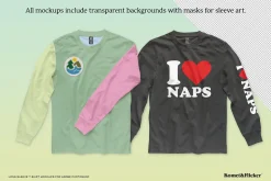 Long Sleeve T-shirt Mockups