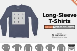 Long Sleeve T-Shirt Apparel Mockups