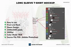 Long Sleeve T-shirt Mockup