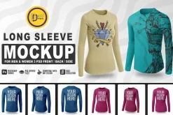 Long Sleeve T-Shirt Mockup