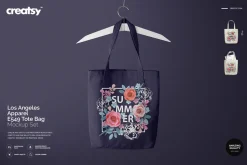 Los Angeles Apparel Tote Bag Mockup