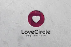 Love Circle Gradient Logo | 3D Logo