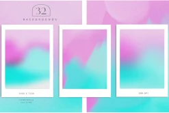 Love Vibes Gradients 3D Shapes