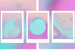 Love Vibes Gradients 3D Shapes