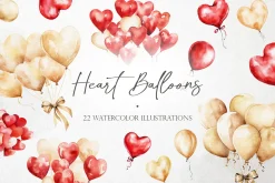 Love Ballons PNG Overlays