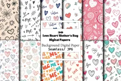 Love Heart Mother's Day Pattern