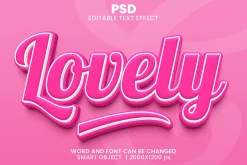 Lovely Cute Pink 3d Text Effect