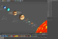 Low poly solar system