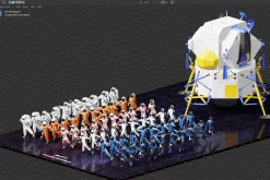 Low Poly Astronauts
