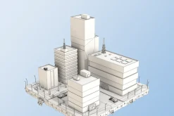 Low Poly City Block Factory Building
