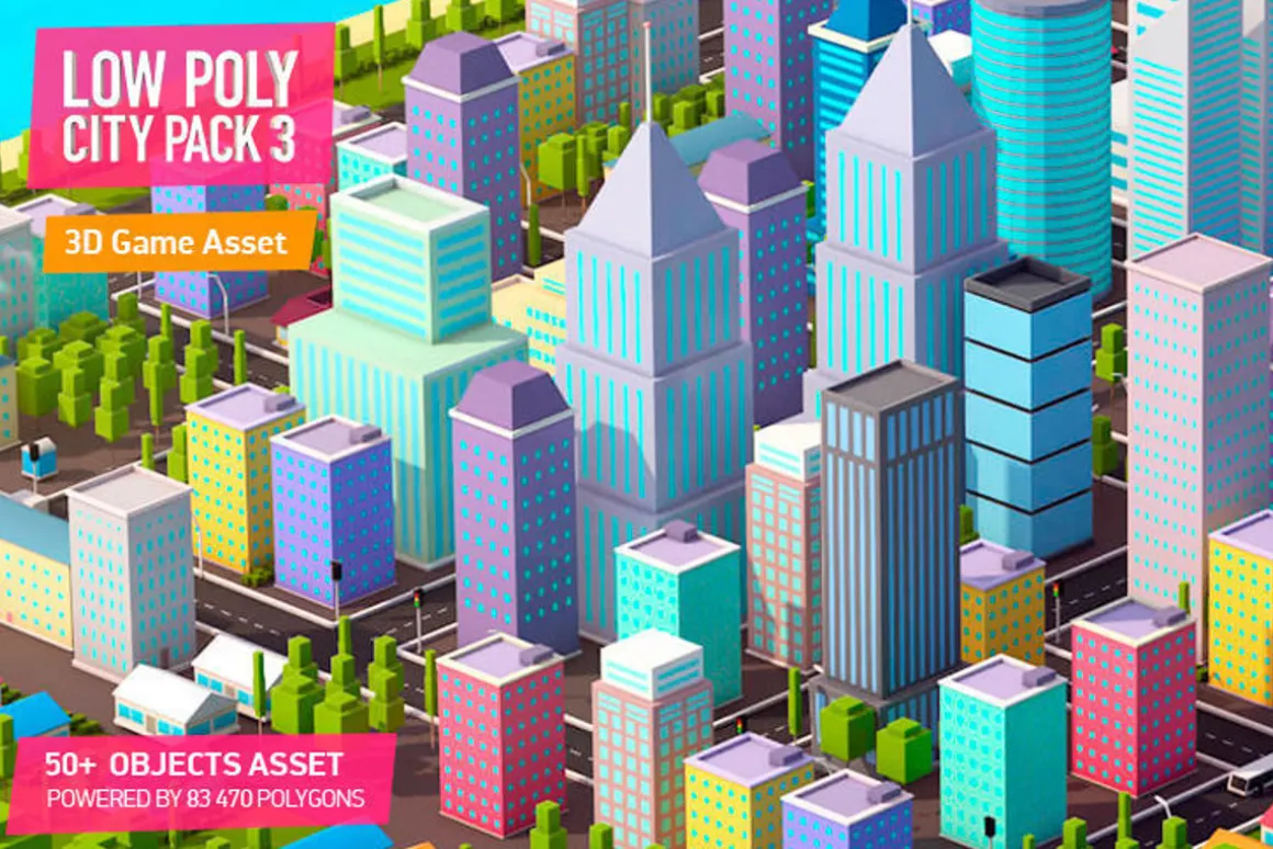 Low Poly City Pack 3