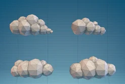 12 Low Poly Clouds Bundle