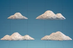 Low Poly Clouds Pack 2