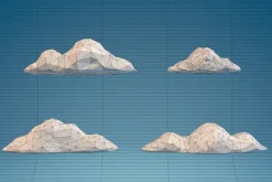 Low Poly Clouds Pack 2