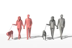 Low Poly Posed People Pack 4