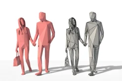 Low Poly Posed People Pack 4
