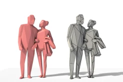 Low Poly Posed People Pack 4