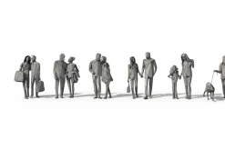Low Poly Posed People Pack 4