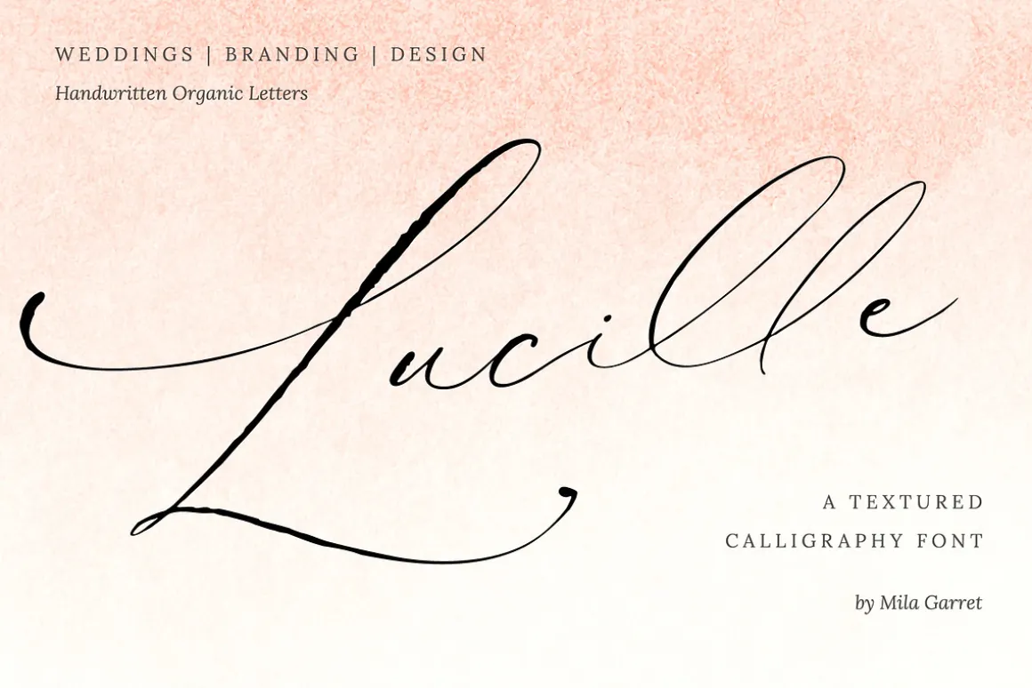 Lucille Wedding Calligraphy Font
